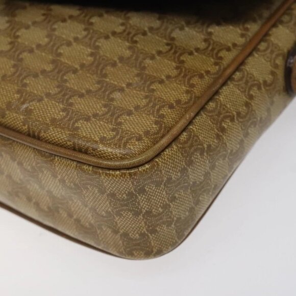 CELINE Macadam Canvas Shoulder Bag PVC Beige Gold Auth 124630 - Picture 13 of 15